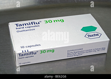 Schweinegrippe-Medikament Tamiflu Stockfoto