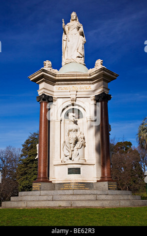 Melbourne Skulpturen / Queen Victoria Monument in der Domäne Gardens.Melbourne Victoria Australien. Stockfoto