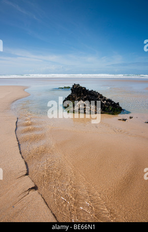 Bedruthan Steps Beach an der Nordküste von Cornwall Stockfoto