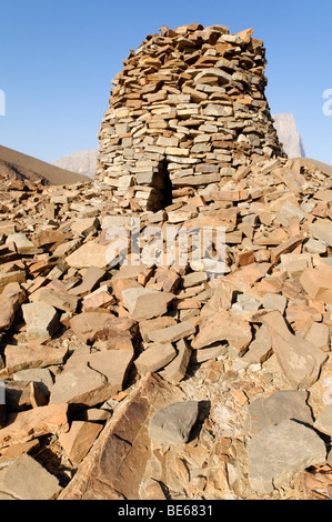 5000 Jahre alten Felsengrab an Al Ayn, UNESCO-Weltkulturerbe, Hajar al-Gharbi-Gebirge, Al Dhahirah Region, Sultanat von Om Stockfoto