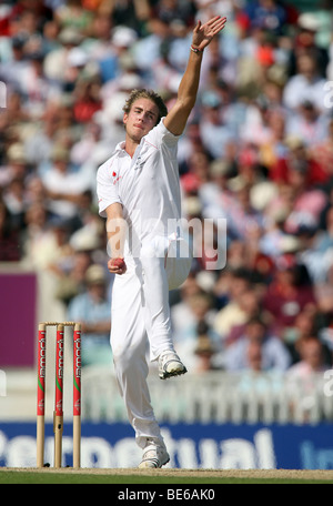 STUART BROAD 5. Asche Testspiel der BRIT OVAL LONDON ENGLAND 21. August 2009 Stockfoto