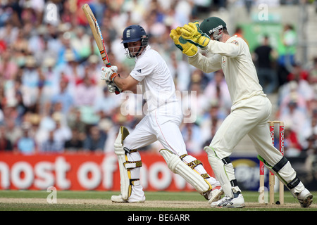 ANDREW STRAUSS gefangen und O 5. Asche TEST MATCH die BRIT OVAL LONDON ENGLAND 22. August 2009 Stockfoto