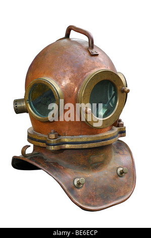 Antike Scuba Helm Stockfoto