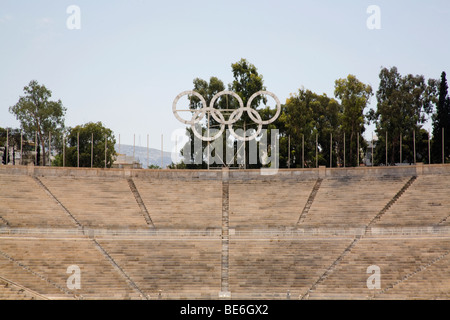 Das Panathinaiko oder Olympia-Stadion, auch bekannt als das Kallimarmaro Athen Griechenland Stockfoto