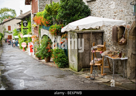 Französisches Dorf Stockfoto