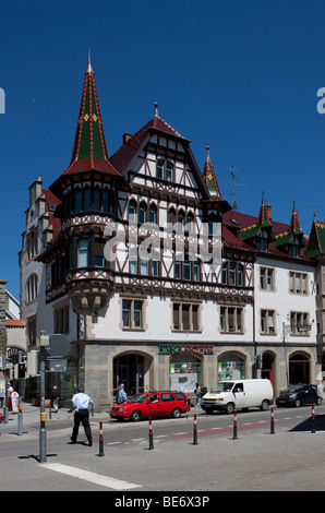 Altes Fachwerkhaus am Schnetztor Stadt Tor, Konstanz, Bodensee, Baden-Württemberg, Deutschland, Europa Stockfoto