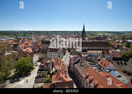 Mit Blick auf die Altstadt von Konstanz, Bodensee, Baden-Württemberg, Deutschland, Europa Stockfoto