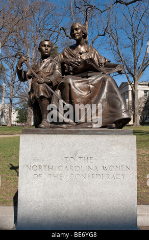 North Carolina Women of the Confederacy Monument befindet sich in Raleigh, North Carolina, USA. Stockfoto