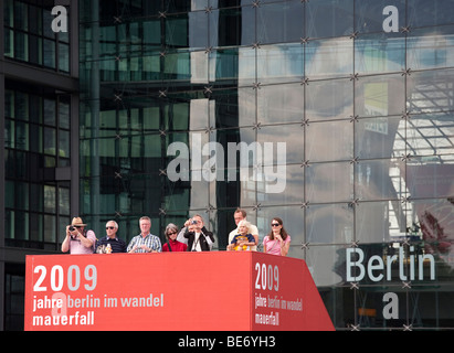 Aussichtsplattform am Hauptbahnhof in Berlin, Deutschland, Europa Stockfoto