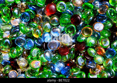 Bunte Glasperlen, füllen das Bild Stockfoto