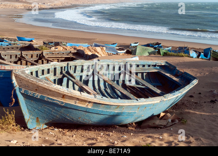 Einsames Fischerdorf DOURIYA als touristische Attraktion in der Massa-Nationalpark, Souss-Massa-Drâa, Marokko, Afrika Stockfoto