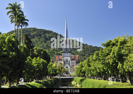 Neugotische Kathedrale in Petropolis, Rio De Janeiro, Brasilien, Südamerika Stockfoto