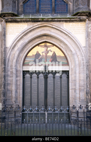 Schlosskirche Thesen Tür, Lutherstadt Wittenberg, Sachsen-Anhalt, Deutschland Stockfoto