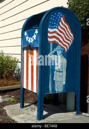 "Alte verzierte Briefkasten in Friday Harbor." Stockfoto