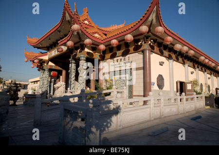 Taoistische Tempel In Chinatown Los Angeles Mazu Göttin des Meeres und der Schutzpatron der Seefahrer gewidmet Stockfoto