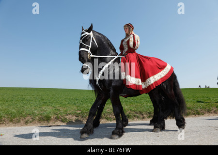 Georgiritt, Georges Ride Ostermontag Prozession, Traunstein, Chiemgau, Upper Bavaria, Bayern, Deutschland, Europa Stockfoto