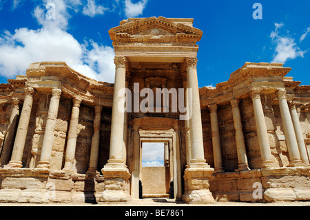 Theater in den Ruinen von Palmyra archäologische Stätte, Tadmur, Syrien, Asien Stockfoto