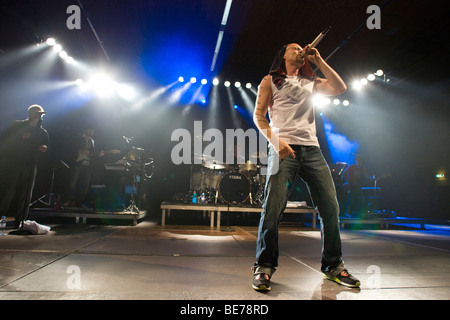 Deutscher Sänger und Musiker Thomas D die live in der Swiss Life Arena in Luzern, Schweiz, Europa Stockfoto