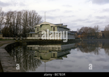 Kursaal Spa Halle in Haapsalu, Strand, Ostsee, Herbst, Estland, Baltikum, Nordosteuropa Stockfoto