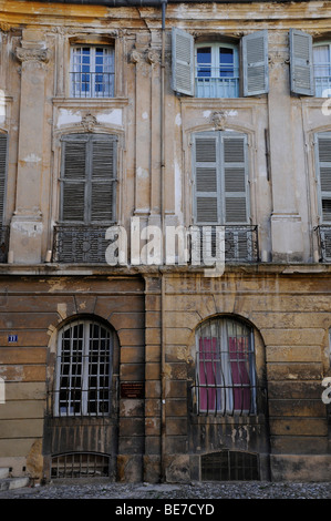 Legen Sie d'Albertas, Fountain & Hotel d'Albertas (1725), Aix-En-Provence, Frankreich Stockfoto