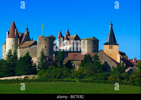 CHATEAUNEUF-EN-AUXOIS, BURGUND, CÔTE D OR, FRANKREICH Stockfoto