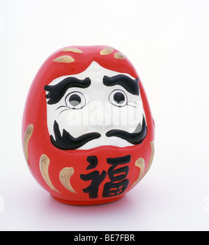 Japanische Daruma-Puppe aka Dharma-Puppe. Stockfoto