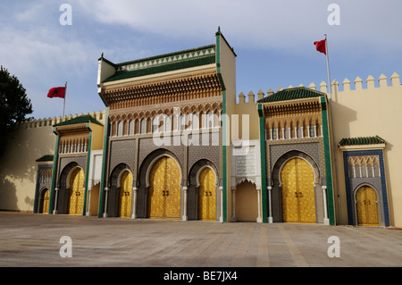 Marokko; Fes; Dar el Makhzen; Königlicher Palast Tore Stockfoto