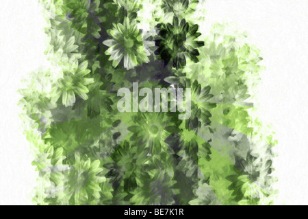 Abstract Grunge floral Hintergrundmuster. Digital erstellte Abbildung. Stockfoto