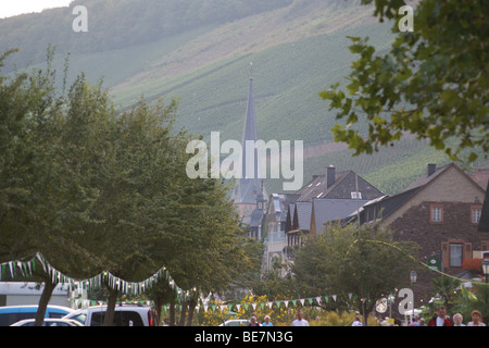 Wein-Straßenfest, Urzig, Mosel, Deutschland Stockfoto