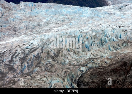 Detail der Mendenhall-Gletscher in Alaska Juneau Stockfoto