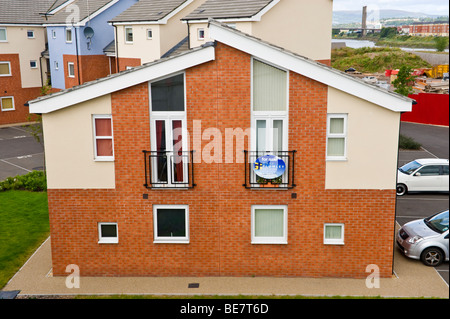 Wohnung zum Verkauf in Stadt von Newport South Wales UK Stockfoto