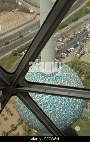 Blick von der Kuwait Towers Observation Deck Kuwait-Stadt Stockfoto