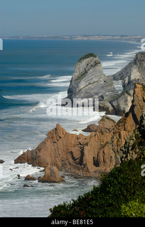 Küstenlandschaft am Cabo da Roca, in der Nähe von Guincho Beach, Costa de Lisboa, Lissabon Bezirk, Estremadura, Portugal, Atlantik Stockfoto