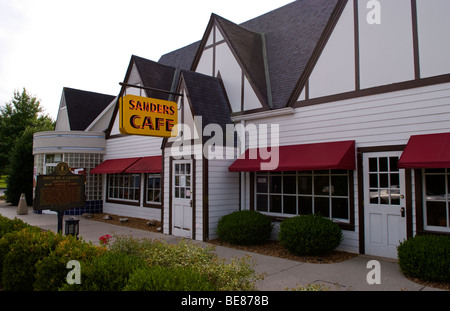 Historischen Sanders Cafe in Corbin Kentucky das ursprüngliche Restaurant von Colonel Sanders KFC Kette Restaurantl war Stockfoto