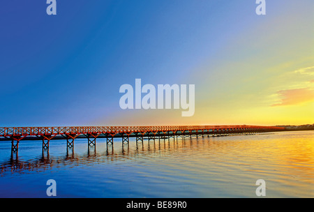 Portugal, Algarve: Brücke auf der Quinta do Lago in Faro Stockfoto