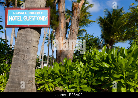 WEST INDIES karibischen St. Vincent & die Grenadinen Union Island Clifton Anchorage Yacht Club Hotel Gäste nur Privateigentum Stockfoto