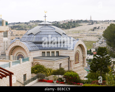 Israel, Jerusalem, außen an der Kirche St. Peter in Gallicantu. Stockfoto