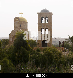 Israel, Jordanien Fluß, in der Nähe von Jericho, Qasr al Yahud. Johannes der Täufer-Kloster Stockfoto