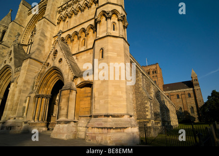 St Albans Kathedrale und Abteikirche in St Albans Herts UK Stockfoto