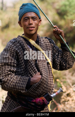 Tamang Mann in der Langtang-Region von Nepal Stockfoto