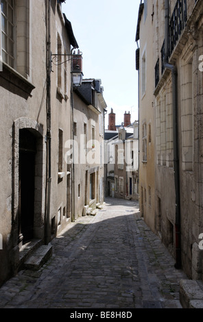 Die engen Gassen der Altstadt in Blois, Loir et Cher, Centre, Frankreich. Stockfoto