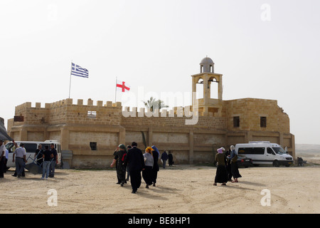 Israel, Jordanien Fluß, in der Nähe von Jericho, Qasr al Yahud. Johannes der Täufer-Kloster Stockfoto