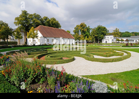 Barockgarten, Stadtgalerie, Reithalle, Schloss Neuhaus, Burg, Weserrenaissance, Paderborn, Nordrhein Westp Grabenlöffel Stockfoto