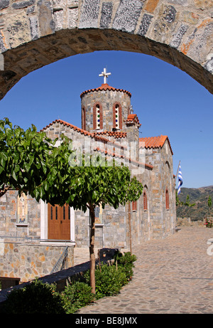 Kirche, Berg Dorf von Axos, Kreta, Griechenland, Europa Stockfoto