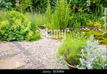 Eine Ecke des Gartens Wildlife freundlich in den Zweigen Gärten in Swindon, Wiltshire, England, UK Stockfoto