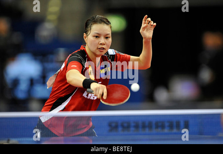 Europameisterin Jiaduo WU, Deutschland, table Tennis EM 2009, Porsche-Arena, Stuttgart, Baden-Württemberg, Deutschland, Europa Stockfoto