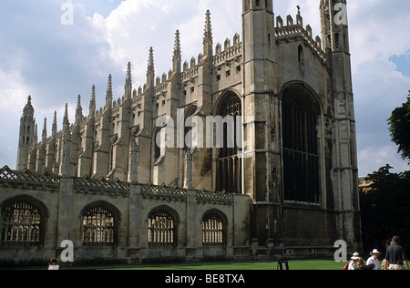 Cambridge, King es College Chapel, Bildschirm zu Kings Parade und Südansicht der Kapelle Stockfoto