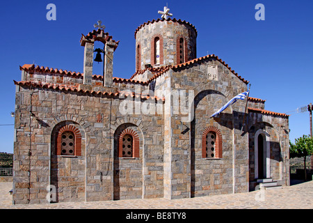 Kirche, Berg Dorf von Axos, Kreta, Griechenland, Europa Stockfoto