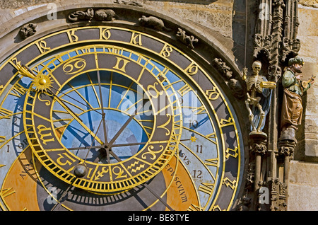 Astronomische Uhr, Altstädter Ring. Altstädter Ring, Prag, Tschechische Republik. Stockfoto