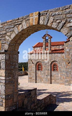 Kirche, Berg Dorf von Axos, Kreta, Griechenland, Europa Stockfoto